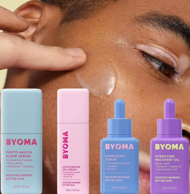 BYOMA Phyto-Mucin Glow Serum & Hydrating Skincare Range, Moisturizing Gel-Cream & Recovery Oil, Gentle Barrier Support BUNDLE